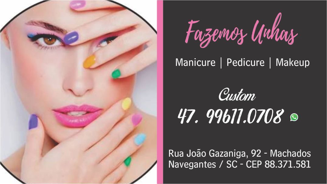 Manicure E Pedicure Cart O De Visita Fa Am Uma Visita Para N S E Saia Do Sal O Novo Visual Cheia 3088