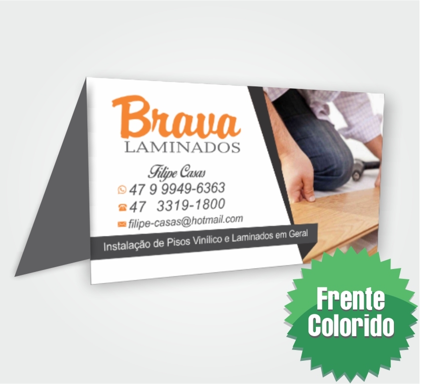 COUCHÊ 300G - BRILHO FRENTE E VERSO 9X10 - Cartão Duplo Couchê