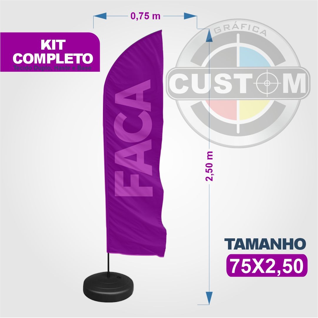 Wind Banner Faca Kit Completo X